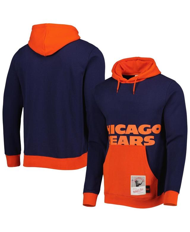 Mens Mitchell & Ness Navy Chicago Bears Big Face 5.0 Pullover Hoodie Product Image