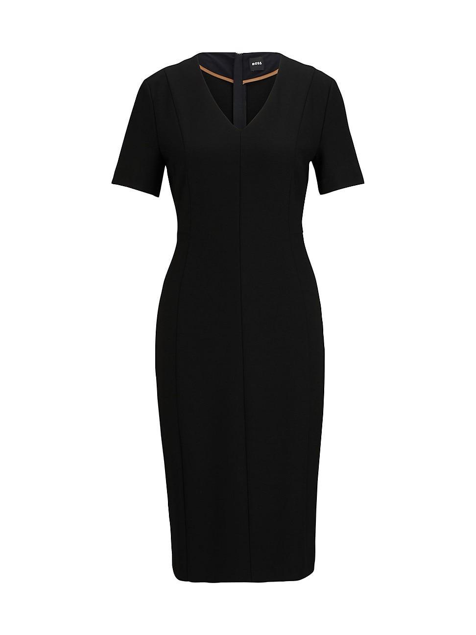 Womens Slim-Fit Business Dress With Full Rear Zip Product Image