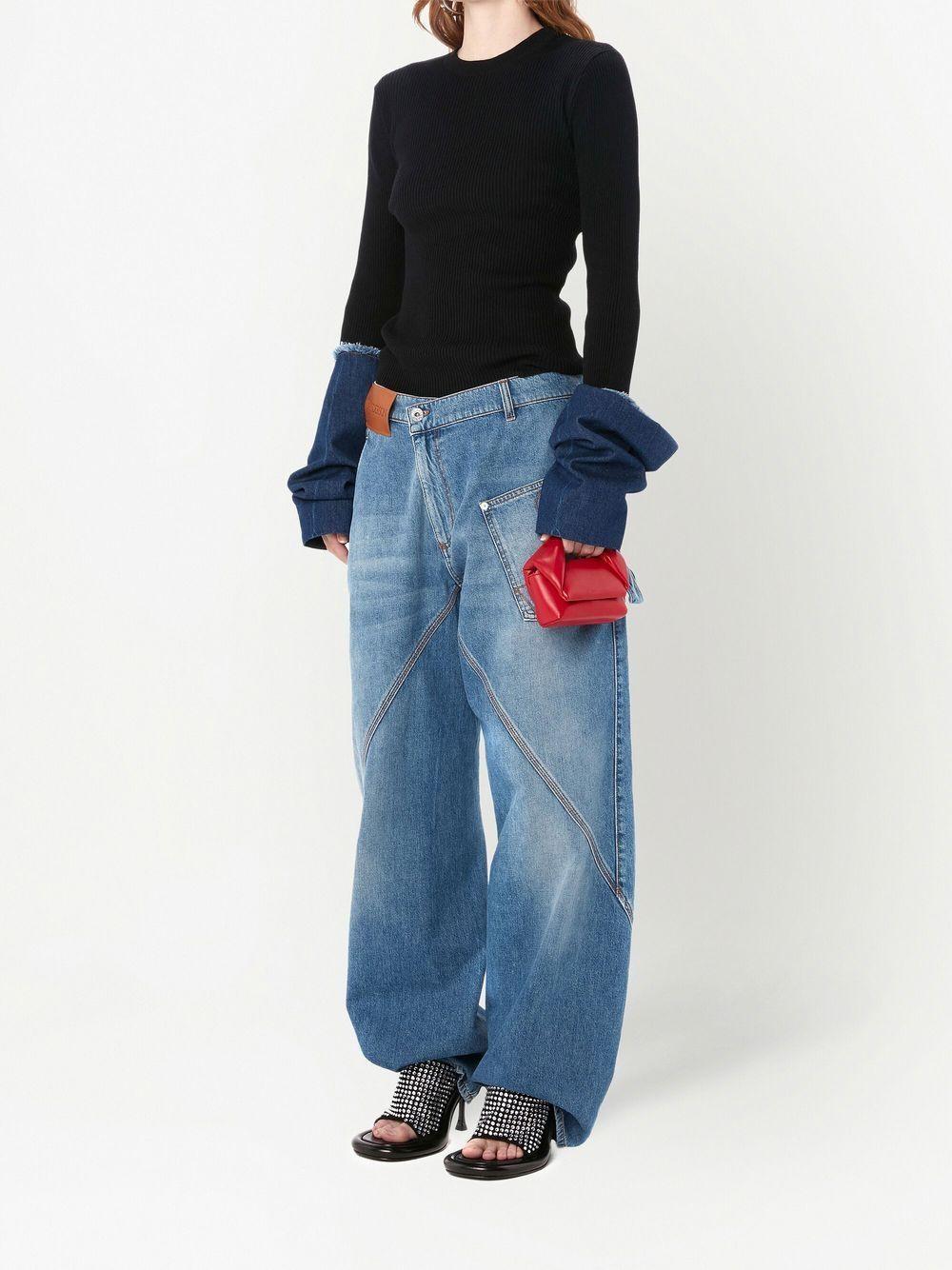 twisted workwear wide-leg jeans Product Image