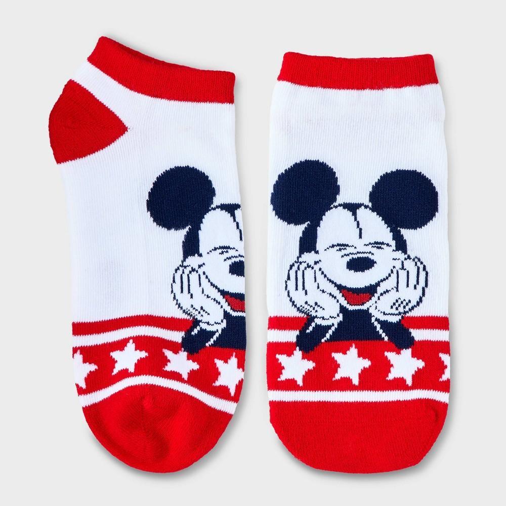 Womens Mickey Mouse Americana Low Cut Socks - White 4-10 Product Image