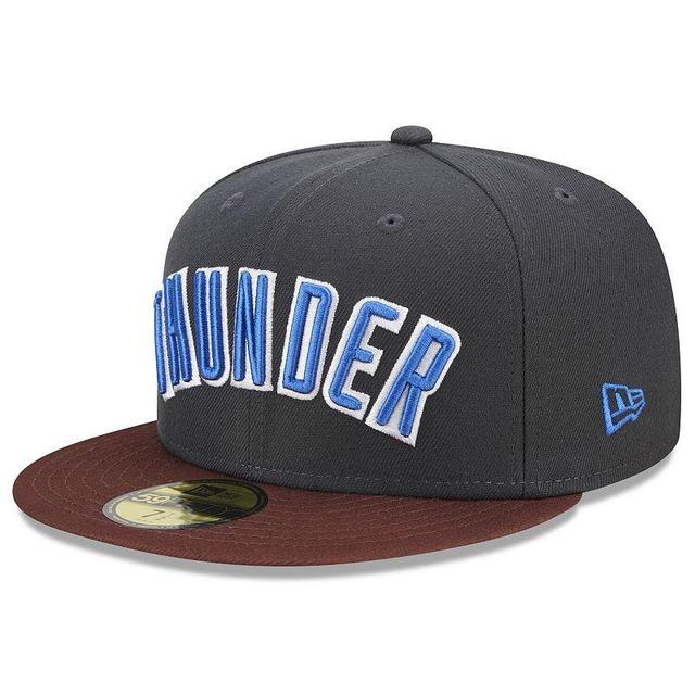 Mens New Era Gray Oklahoma City Thunder 2022/23 City Edition Official 59FIFTY Fitted Hat Product Image