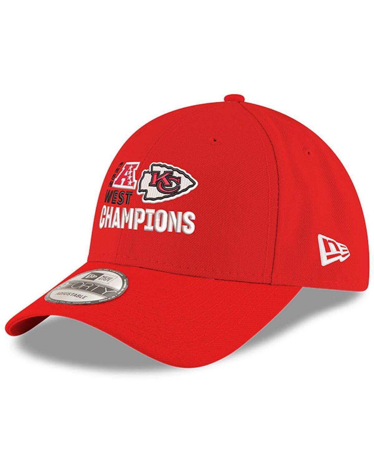 Mens New Era Red Kansas City Chiefs 2023 Afc West Division Champions 9FORTY Adjustable Hat Product Image