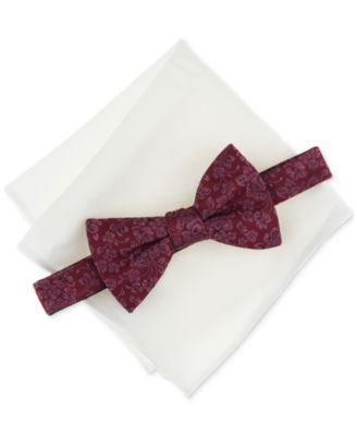 Bar Iii Mens Henderson Floral Bow Tie & Pocket Square Set, Created for Macys Product Image