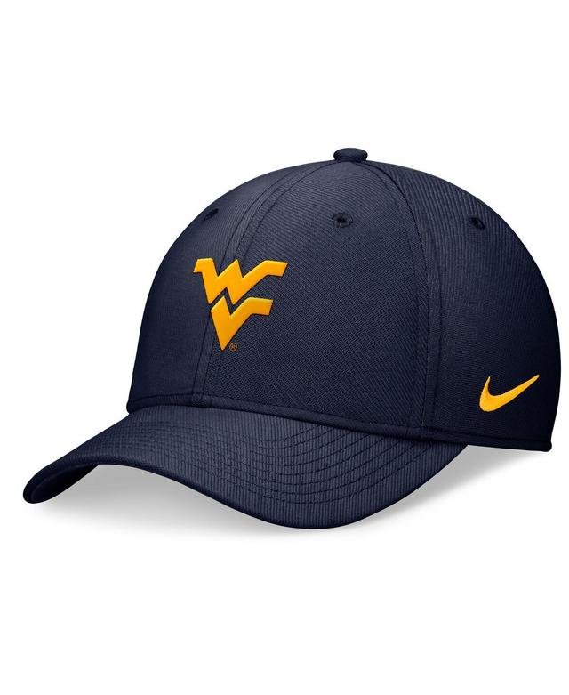 Nike Mens Navy West Virginia Mountaineers 2024 On-Field Swoosh Flex Hat Product Image