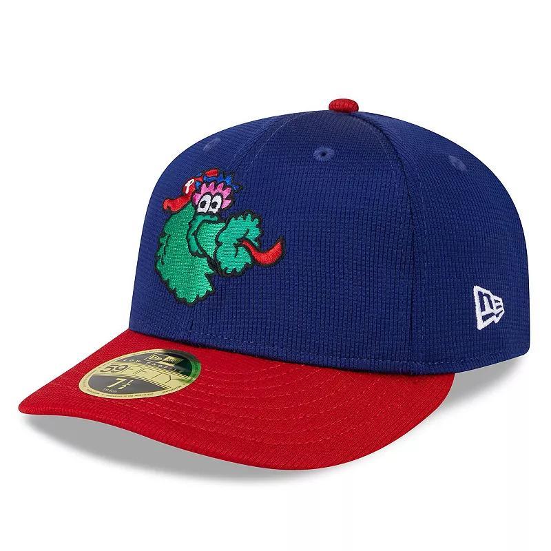 Mens New Era Philadelphia Phillies 2024 Batting Practice Low Profile 59FIFTY Fitted Hat Blue Product Image