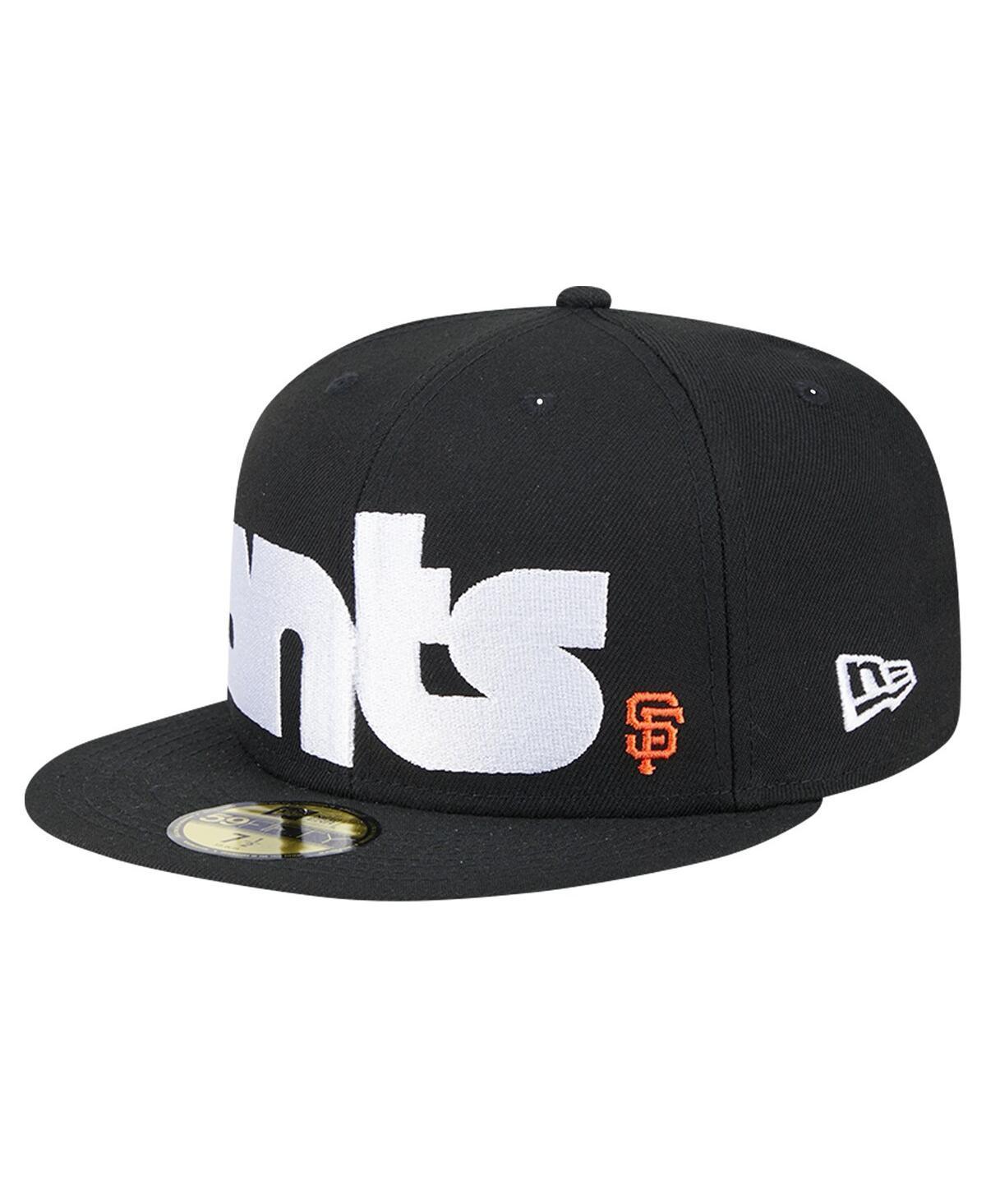 New Era Mens Black San Francisco Giants Checkered Undervisor 59FIFTY Fitted Hat Product Image