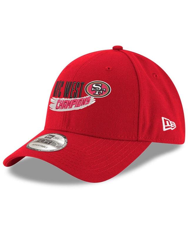 Mens New Era Scarlet San Francisco 49ers 2022 Nfc West Division Champions 9FORTY Adjustable Hat Product Image