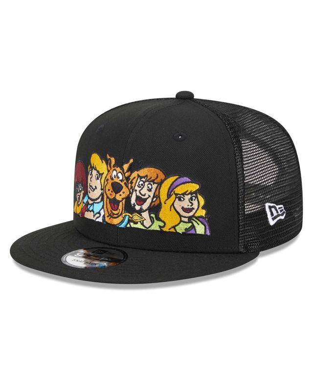 Mens New Era Black Scooby-Doo Scooby Gang Trucker 9FIFTY Snapback Hat Product Image