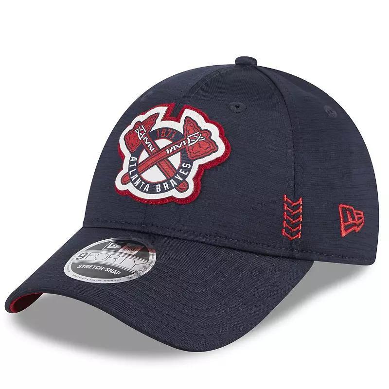 Mens New Era Atlanta Braves 2024 Clubhouse 9FORTY Adjustable Hat, Blue Product Image