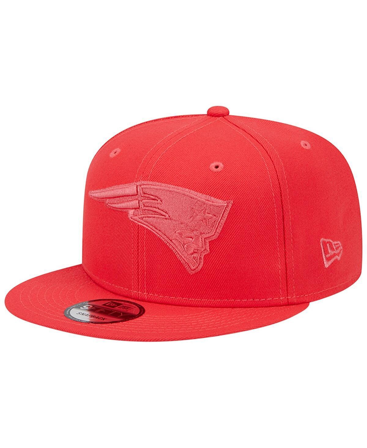 Mens New Era Red New England Patriots Color Pack Brights 9FIFTY Snapback Hat Product Image