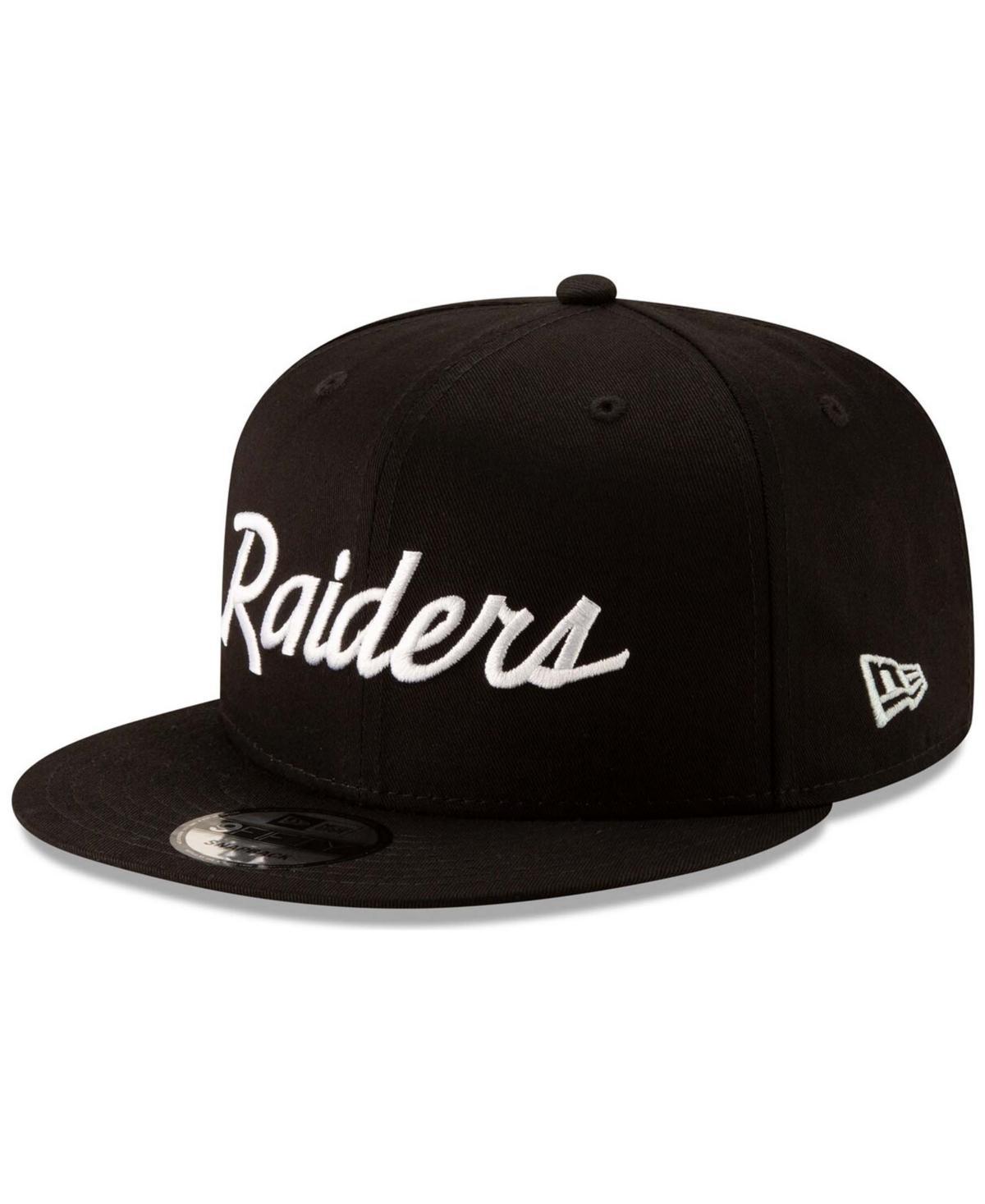 Mens New Era Las Vegas Raiders Throwback 9FIFTY Adjustable Snapback Hat Product Image