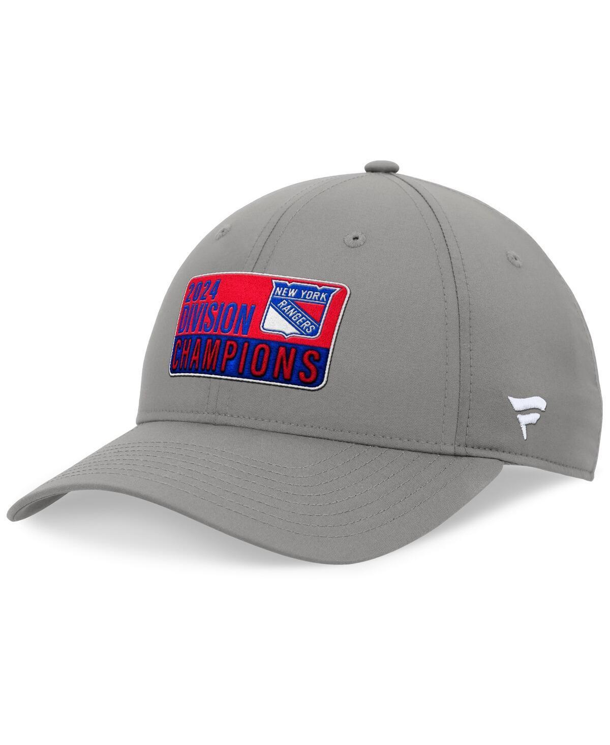 Mens Fanatics Branded Gray New York Rangers 2024 Metropolitan Division Champions Adjustable Hat Product Image