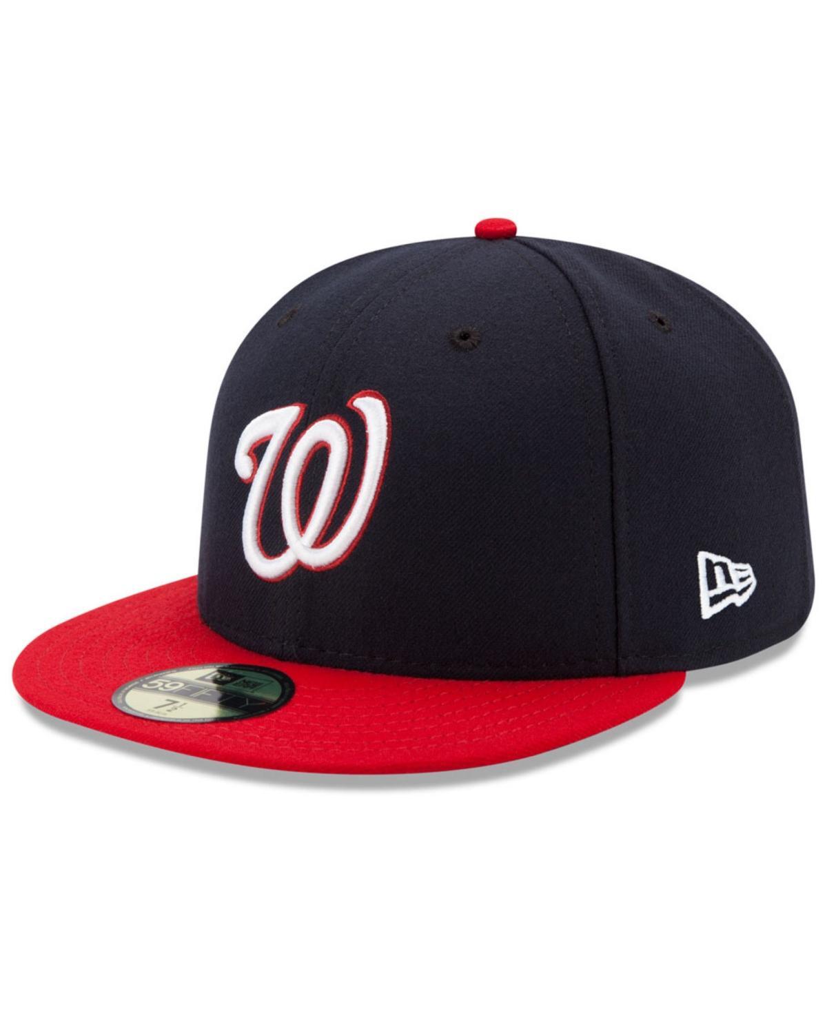 Mens New Era Navy/Red Washington Nationals Alternate Authentic Collection On-Field 59FIFTY Fitted Hat Product Image