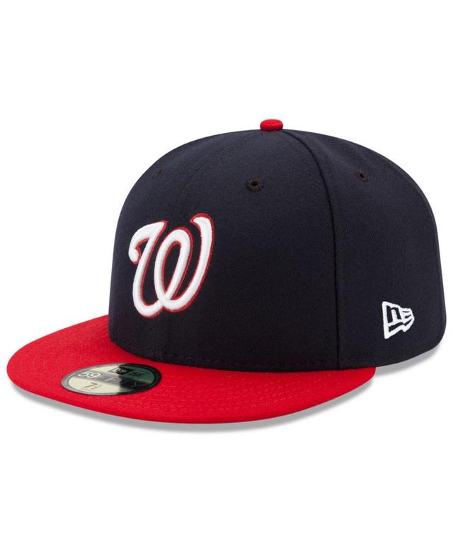 Mens New Era /Red Washington Nationals Alternate Authentic Collection On-Field 59FIFTY Fitted Hat Blue Product Image