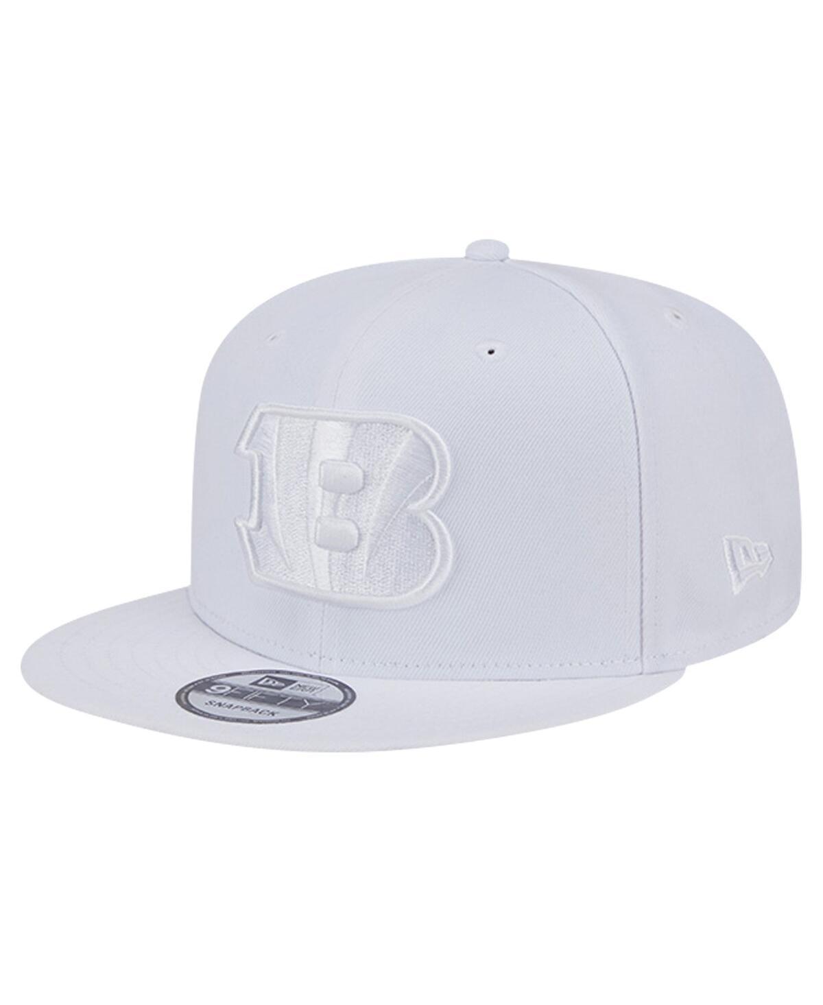 New Era Mens Cincinnati Bengals Main White 9Fifty Snapback Hat - White Product Image