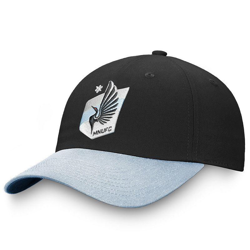 Womens Fanatics Branded Black/Light Blue Minnesota United FC Iconic Adjustable Hat Product Image