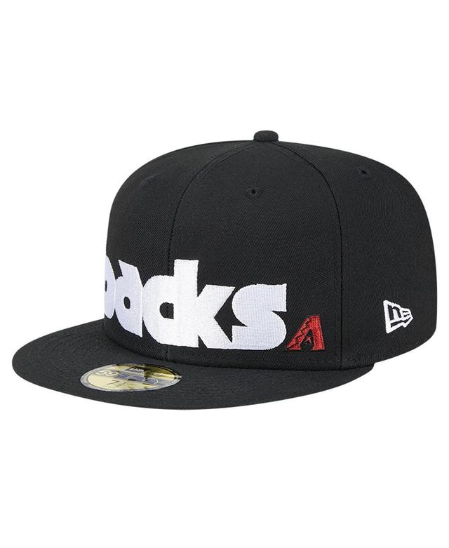 New Era Mens Black Arizona Diamondbacks Checkered Undervisor 59FIFTY Fitted Hat Product Image