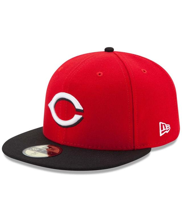 Mens New Era /Black Cincinnati s Road Authentic Collection On-Field 59FIFTY Fitted Hat Product Image