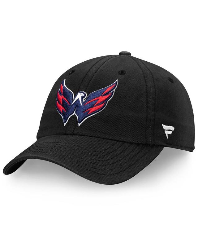 Mens Black Washington Capitals Core Primary Logo Adjustable Hat Product Image