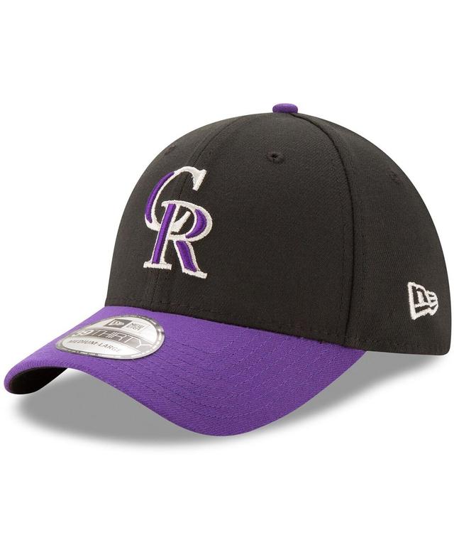 New Era Mens Black/Purple Colorado Rockies Alternate Team Classic 39THIRTY Flex Hat Product Image