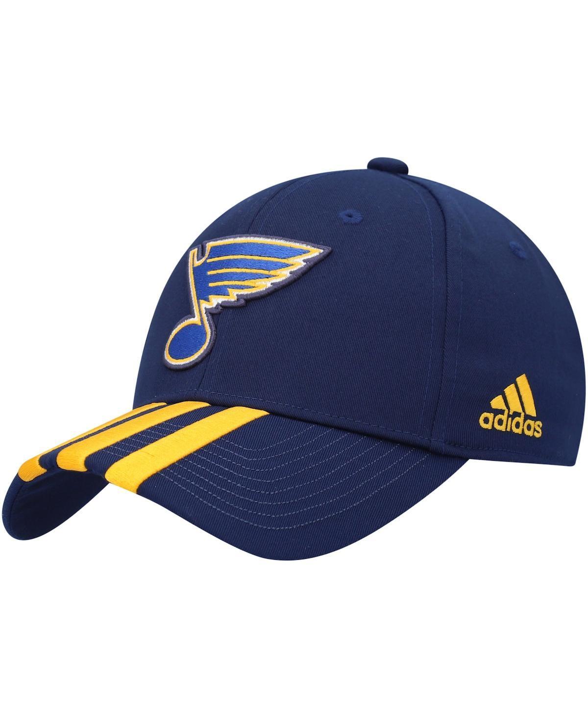 Mens adidas St. Louis Blues Locker Room Primegreen Three Stripe Adjustable Hat Product Image