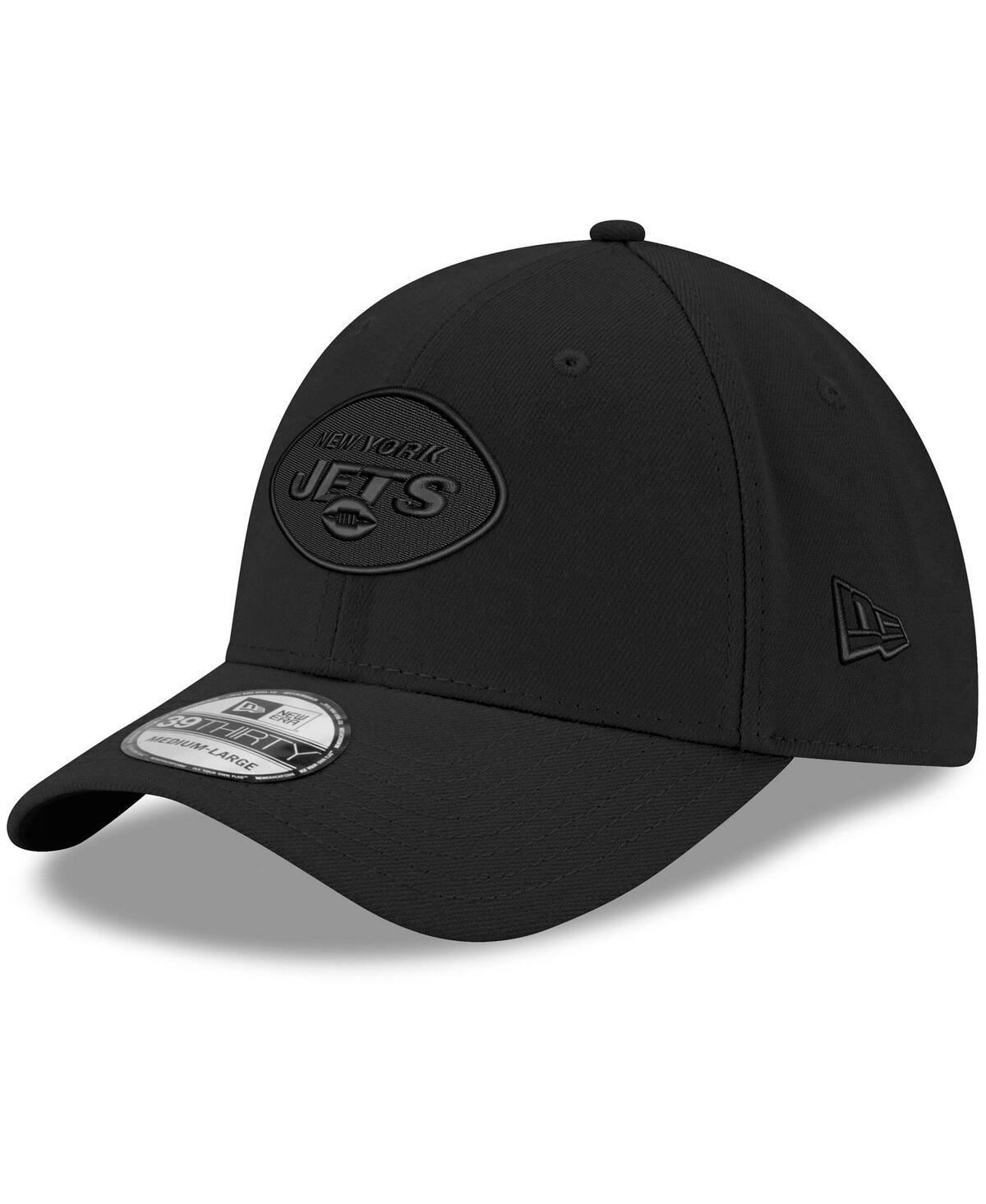 Mens New Era New York Jets Black 39THIRTY Flex Hat - Black Product Image