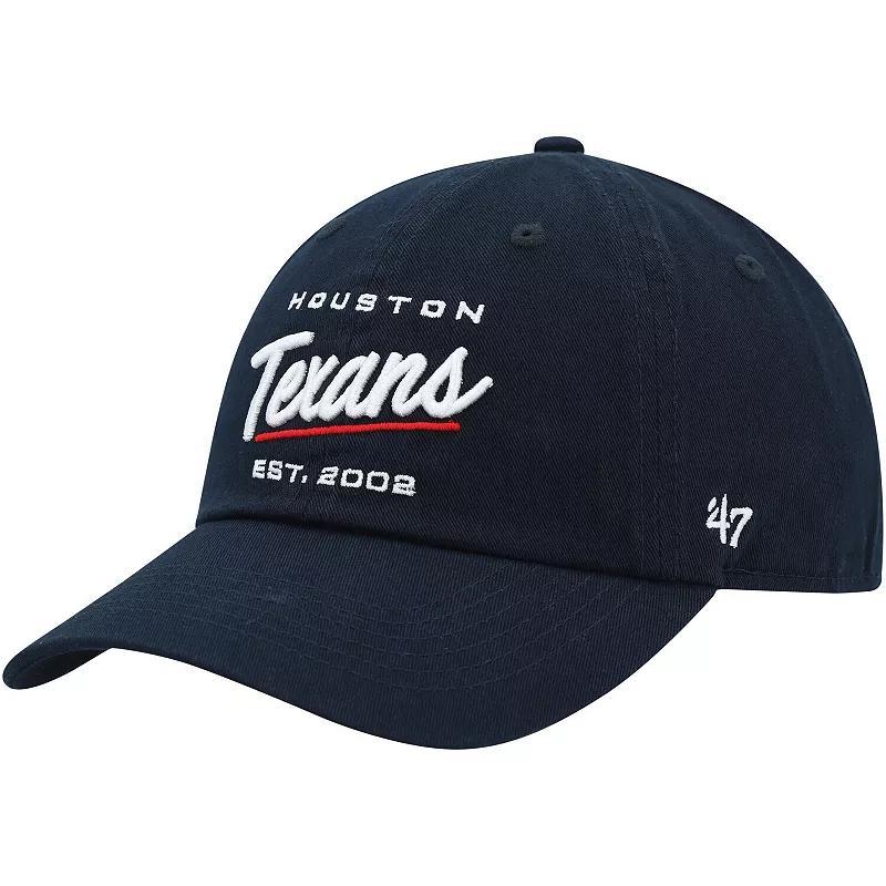 Womens 47 Brand Navy Houston Texans Sidney Clean Up Adjustable Hat Product Image