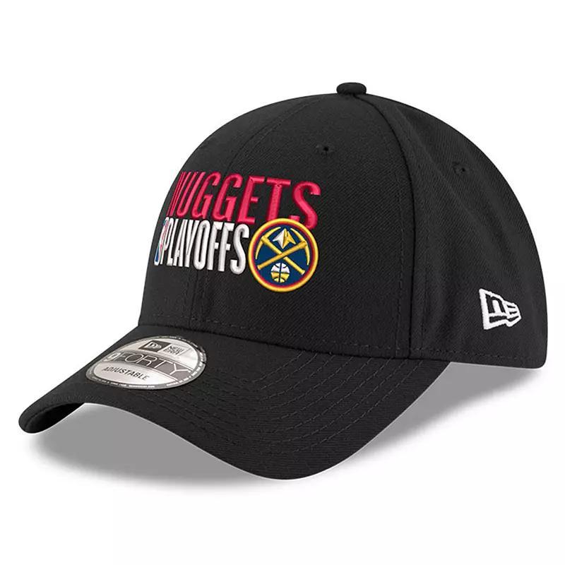 Mens New Era Black Denver Nuggets 2024 NBA Playoffs 9FORTY Adjustable Hat Product Image