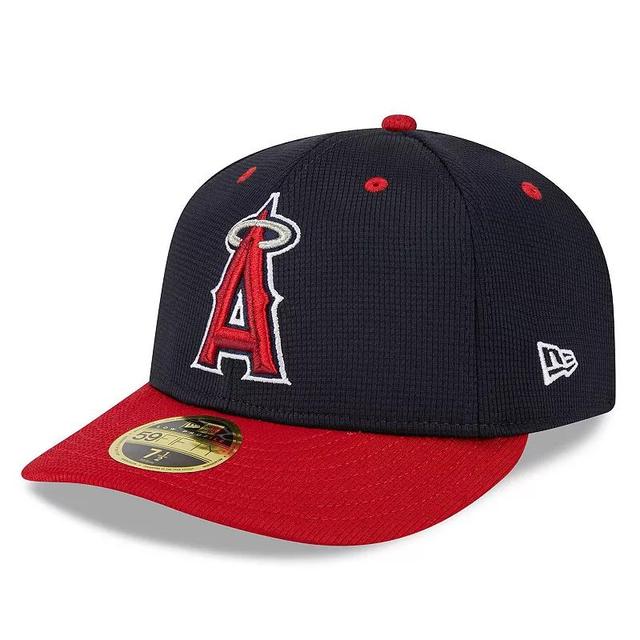 Mens New Era Los Angeles Angels 2024 Batting Practice Low Profile 59FIFTY Fitted Hat Blue Product Image