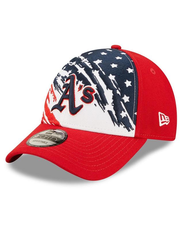 Mens New Era Red Oakland Athletics 2022 4th of July 9FORTY Snapback Adjustable Hat Product Image