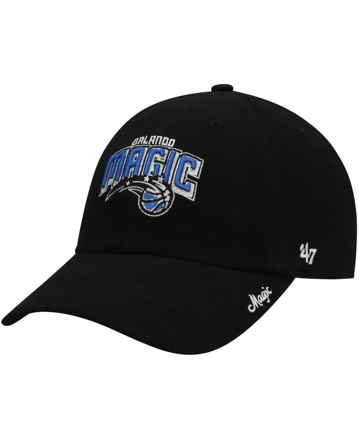 Womens 47 Black Orlando Magic Miata Clean Up Logo Adjustable Hat Product Image