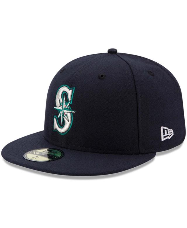 Mens New Era Seattle Mariners Authentic Collection On Field 59FIFTY Fitted Hat Blue Product Image