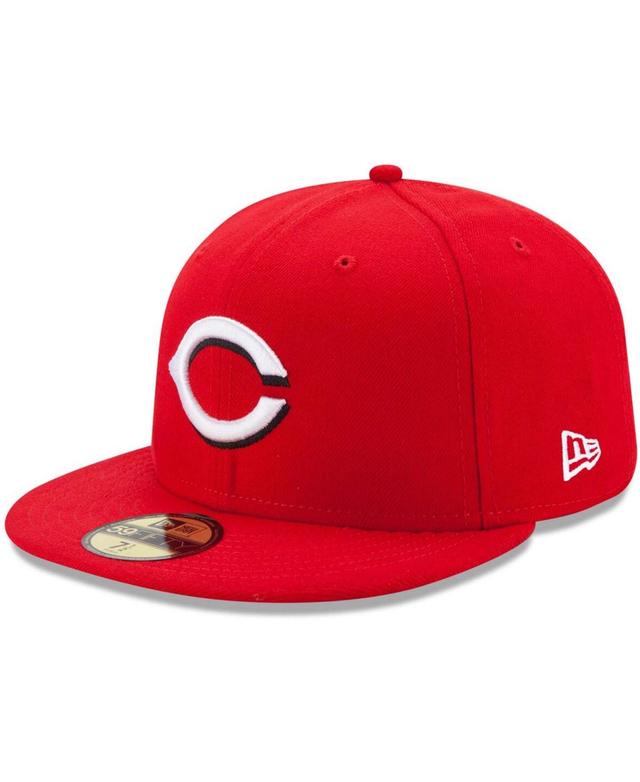 Mens New Era Red Cincinnati Reds Home Authentic Collection On-Field 59FIFTY Fitted Hat Product Image