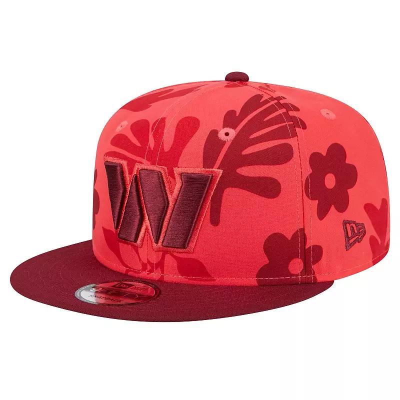 Mens New Era Burgundy Washington Commanders Leafy 9FIFTY Snapback Hat Product Image