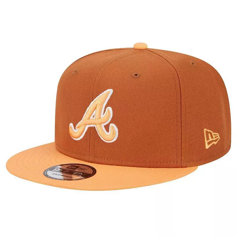 Mens New Era Atlanta Braves Spring Color Two-Tone 9FIFTY Snapback Hat Product Image