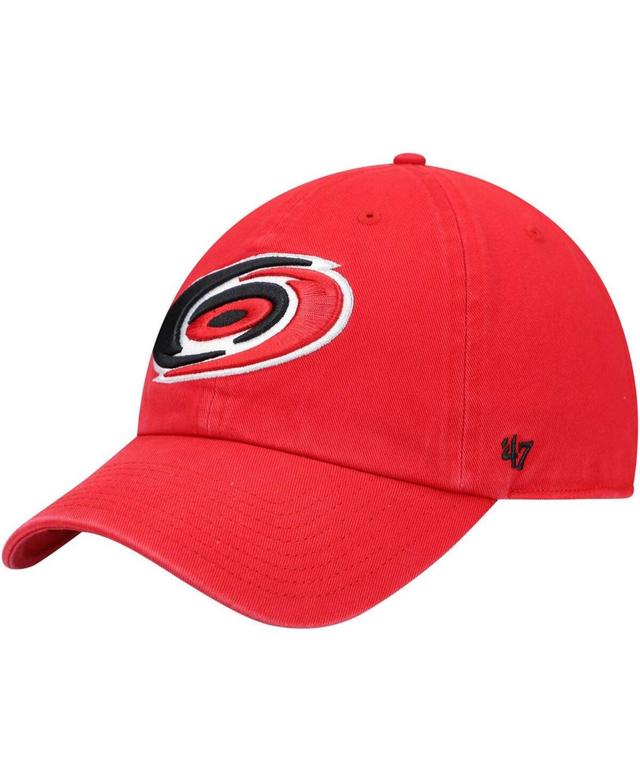 Mens Red Carolina Hurricanes Team Clean Up Adjustable Hat Product Image