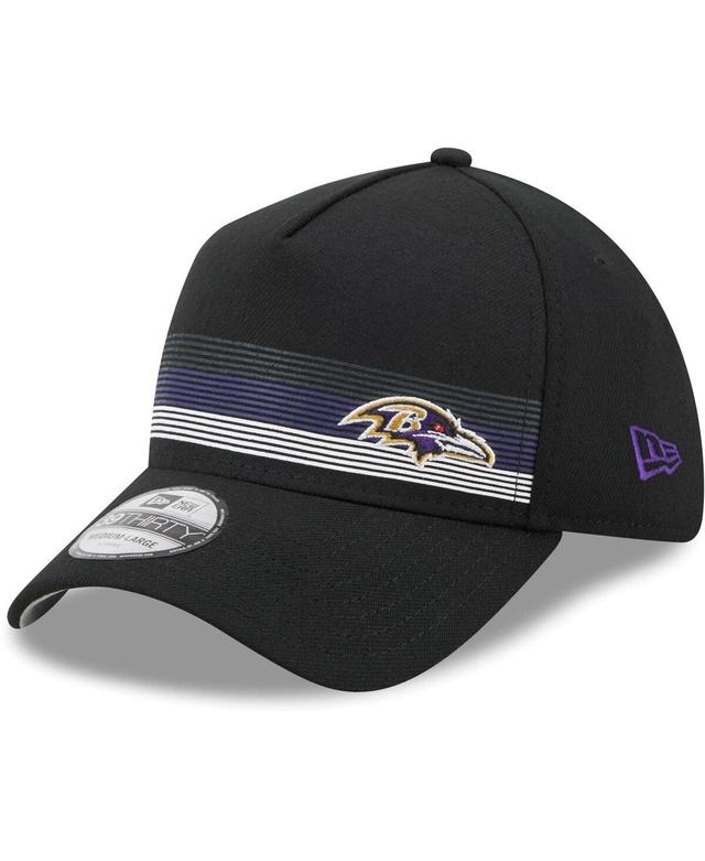 Mens New Era Black Baltimore Ravens Flawless Stripe 39THIRTY Flex Hat Product Image