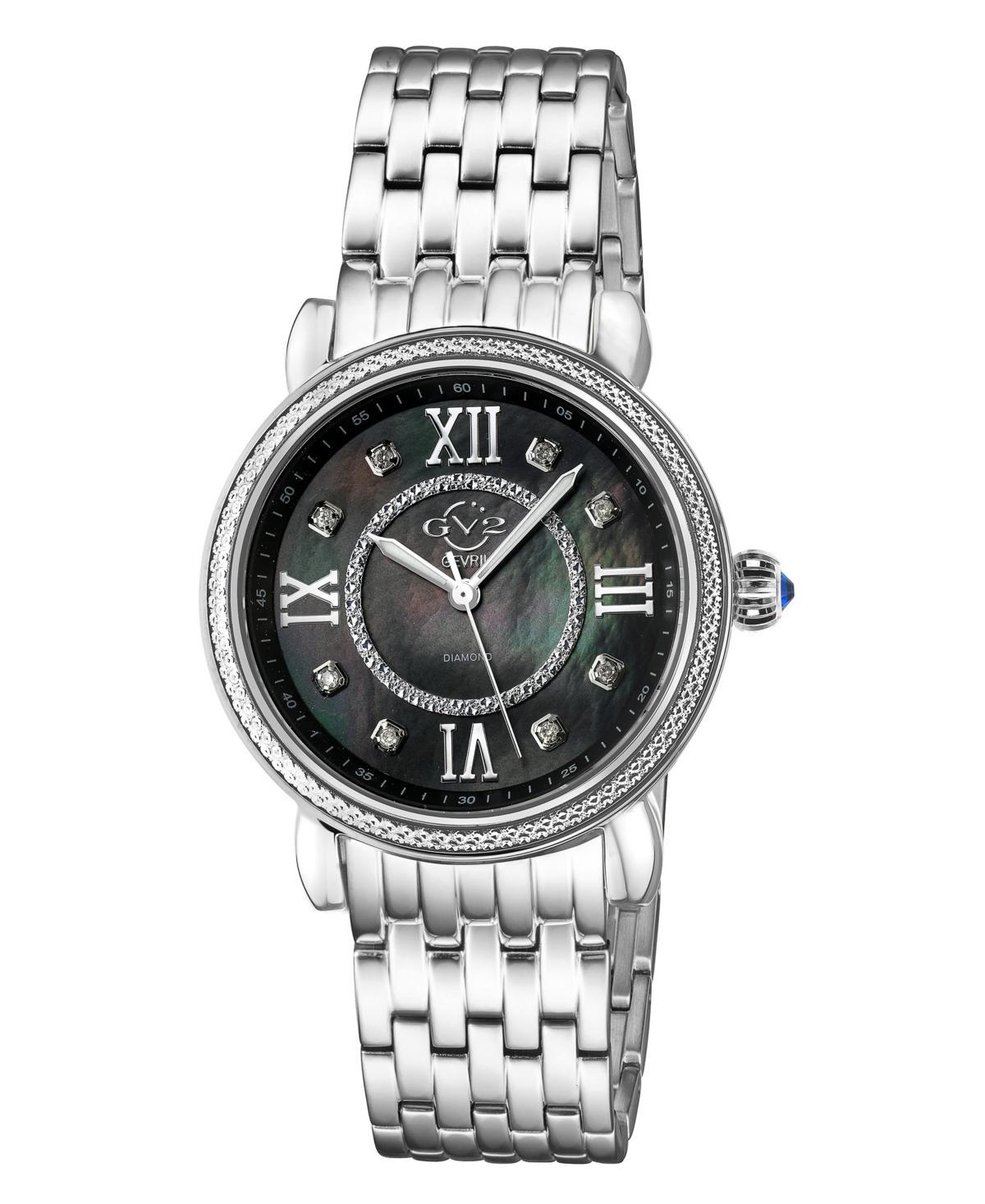 GV2 by Gevril Womens Marsala Swiss Quartz Silver-Tone Stainless Steel Watch 37mm Product Image