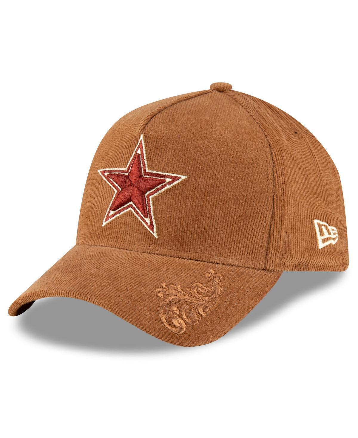 New Era Mens Brown Dallas Cowboys Ornamental Corduroy 9FORTY Adjustable Hat Product Image