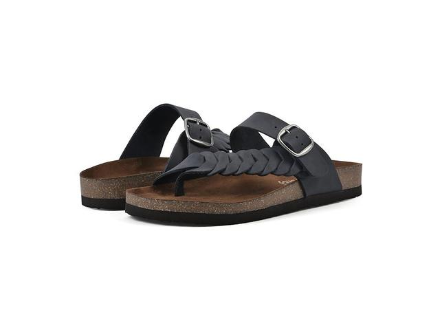 White Mountain Happier (Navy/Leather) Women's Sandals Product Image