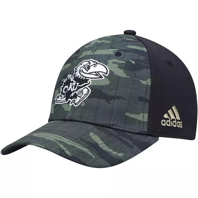 Mens adidas Camo Kansas Jayhawks Military Appreciation Primegreen Flex Hat Product Image