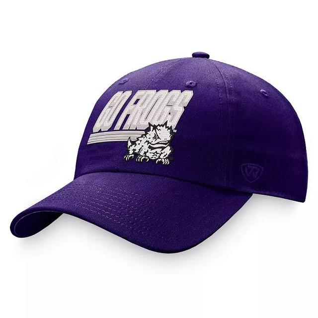 Mens Top of the World Purple TCU Horned Frogs Slice Adjustable Hat Product Image