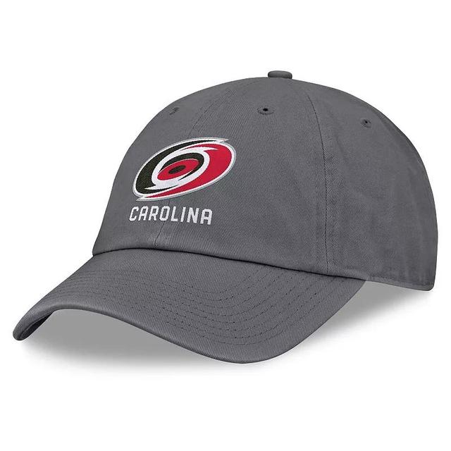 Mens Fanatics Charcoal Carolina Hurricanes Washed Adjustable Hat Product Image