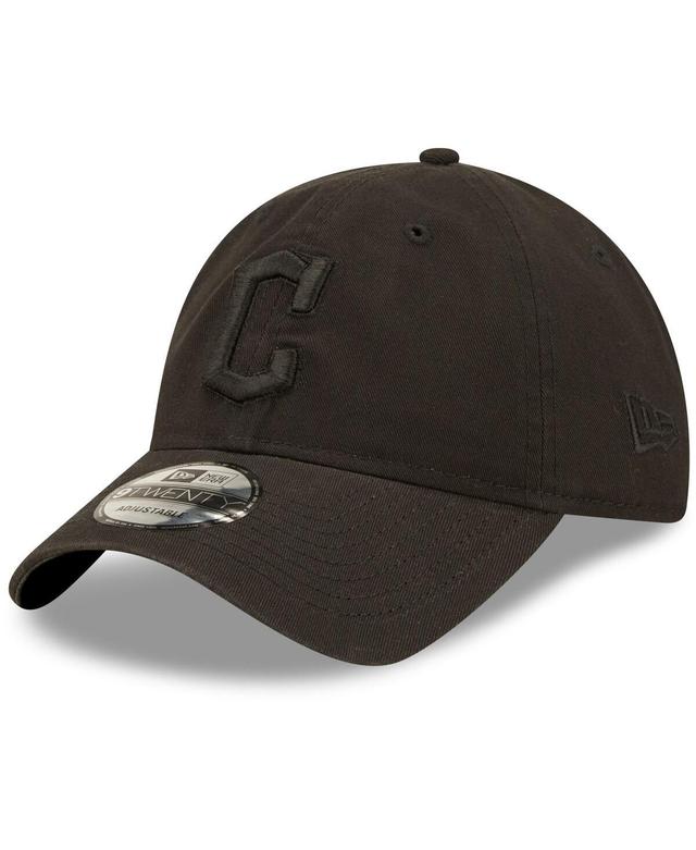 Mens New Era Cleveland Guardians Black Core Classic 2.0 9TWENTY Adjustable Hat - Black Product Image