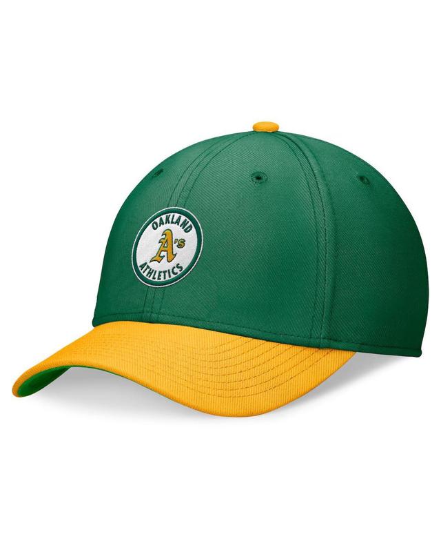 Mens Nike /Gold Oakland Athletics Cooperstown Collection Rewind Swooshflex Performance Hat Product Image