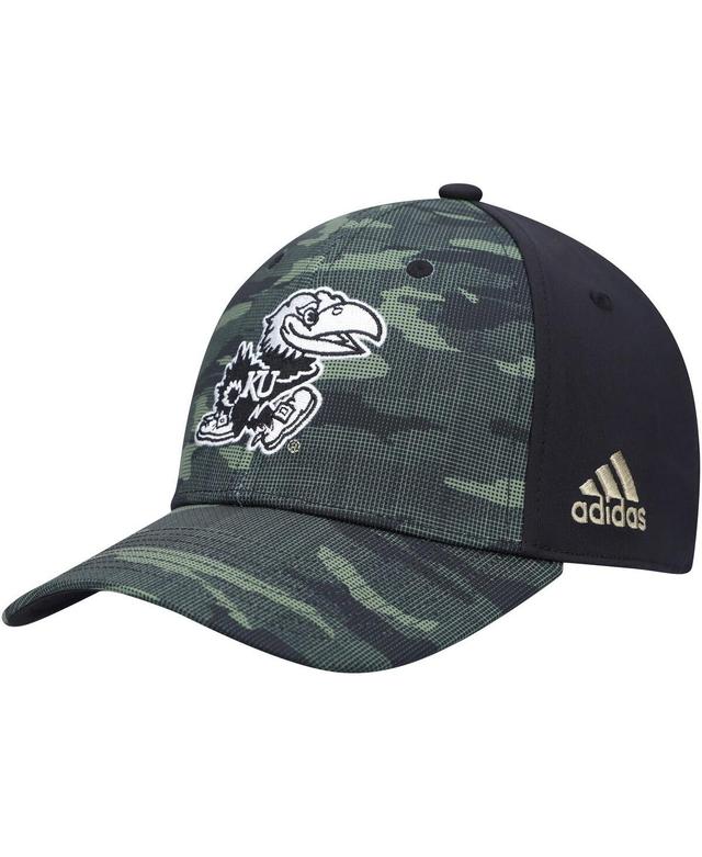 Mens adidas Camo Kansas Jayhawks Military Appreciation Primegreen Flex Hat Product Image