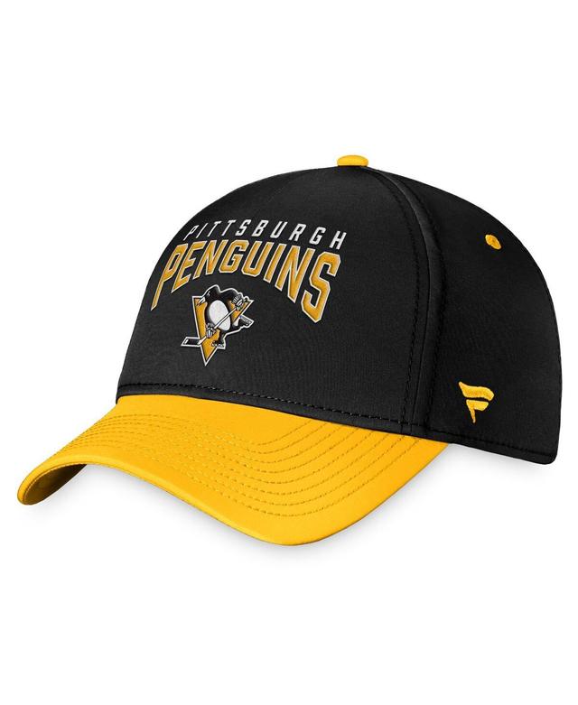 Mens Fanatics Black Pittsburgh Penguins Fundamental 2-Tone Flex Hat - Black Product Image