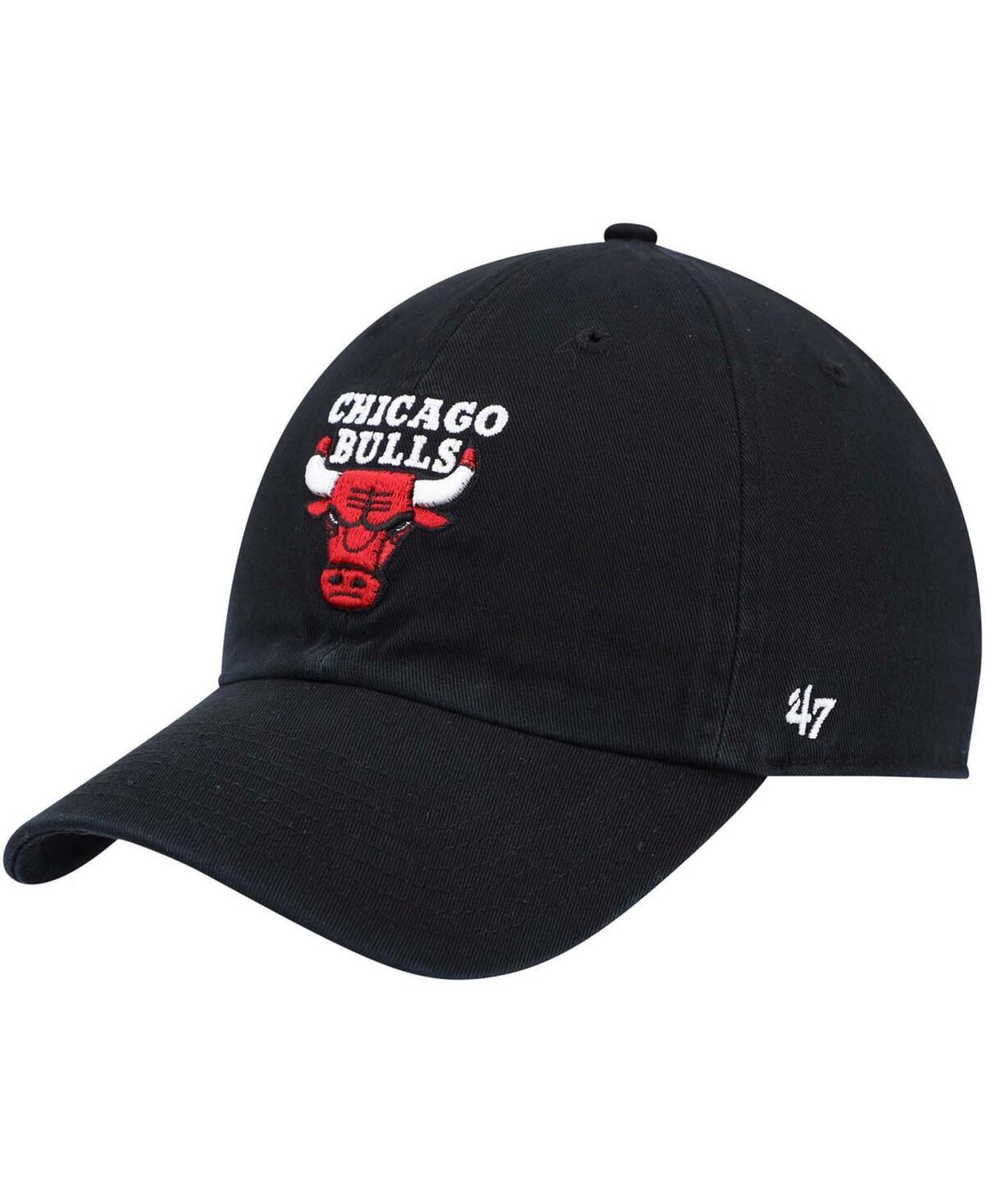 Mens Black Chicago Bulls Team Clean Up Adjustable Hat Product Image