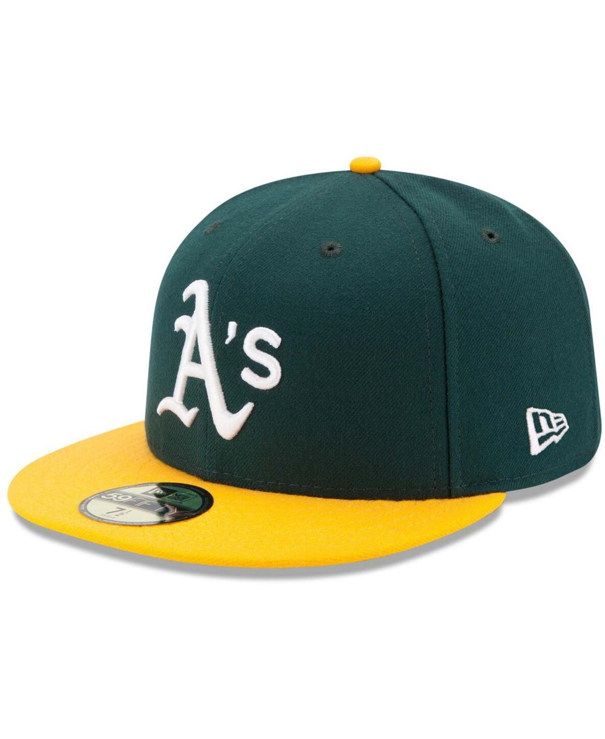 Mens New Era /Yellow Oakland Athletics Home Authentic Collection On-Field 59FIFTY Fitted Hat Product Image