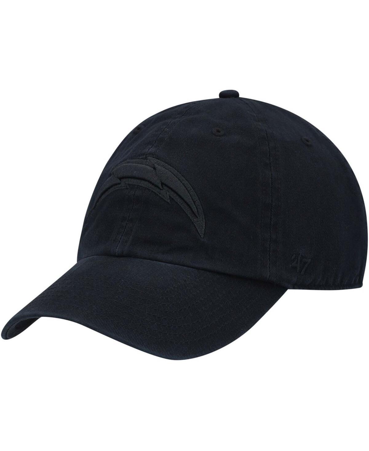 Mens Black Los Angeles Chargers Team Tonal Clean Up Adjustable Hat Product Image